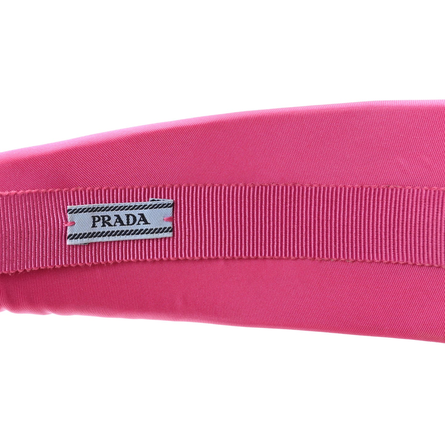 Re-Nylon Metal Triangle Logo Headband Fuxia