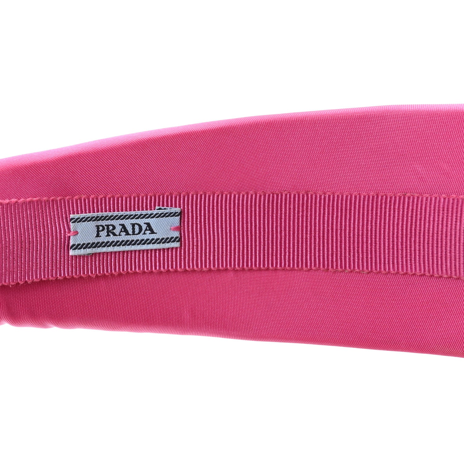 Prada Re-Nylon Metal Triangle Logo Headband Fuxia 6 of 8