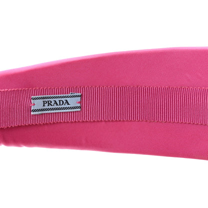 Prada Re-Nylon Metal Triangle Logo Headband Fuxia 6 of 8