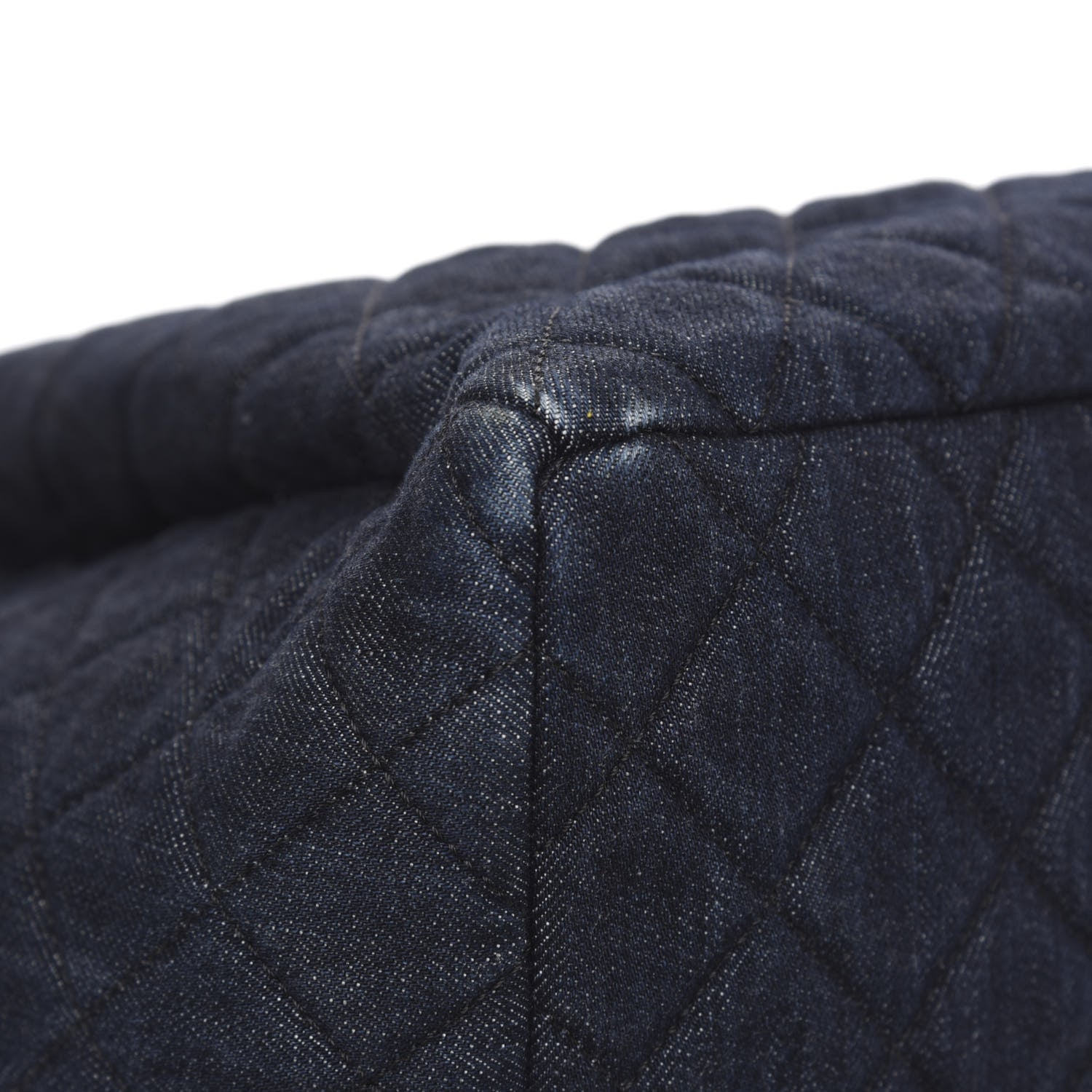 Chanel Washed Denim Quilted Large Urban Spirit Drawstring Bag Dark Blue 9 of 11