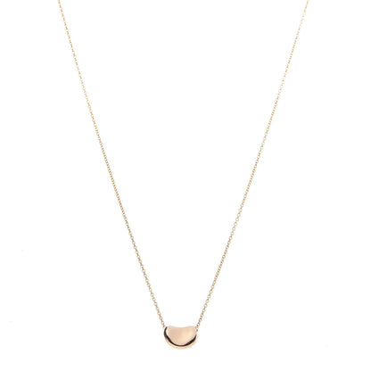 Tiffany 18K Yellow Gold 11mm Elsa Peretti Bean Pendant Necklace 1 of 7
