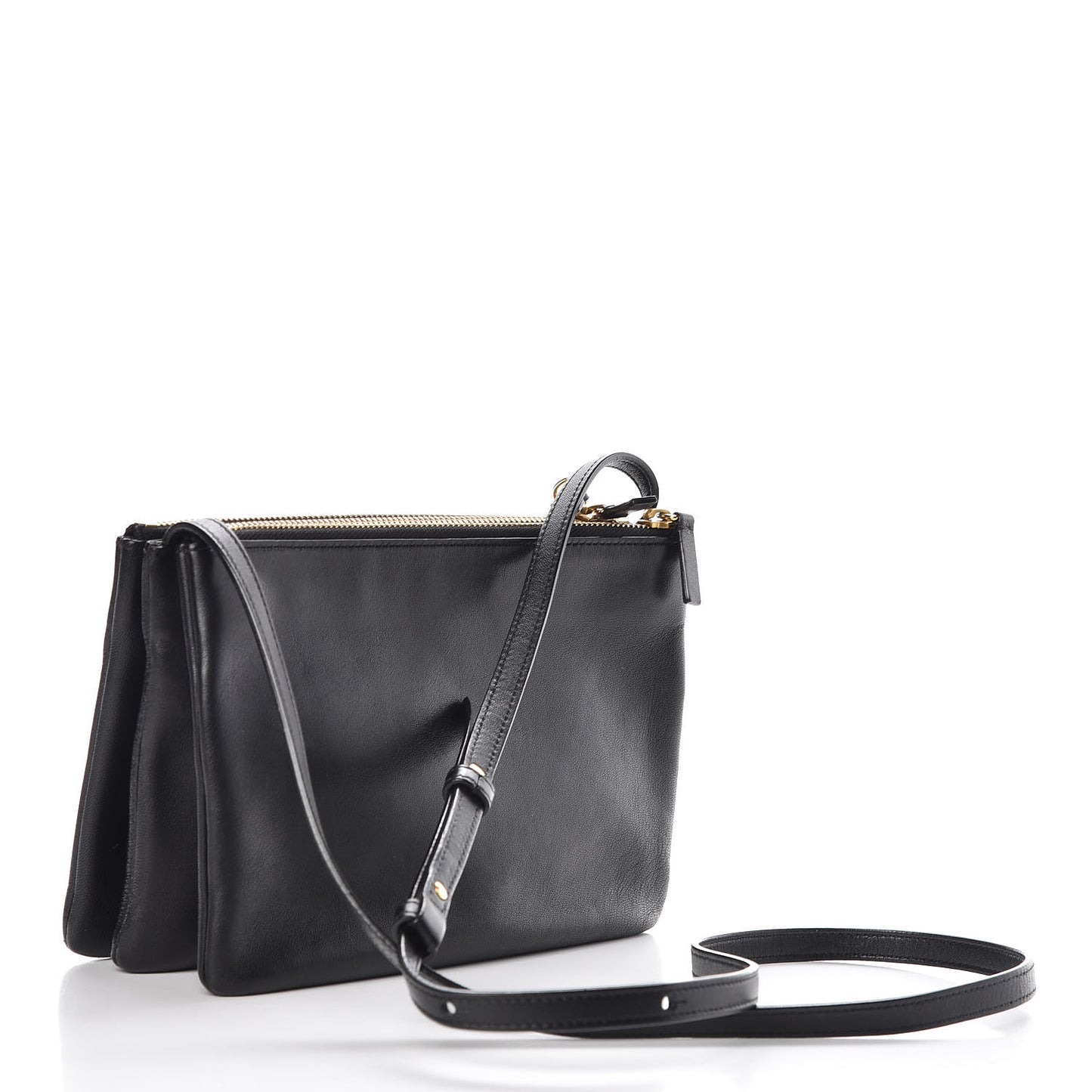 Lambskin Small Trio Crossbody Bag Black