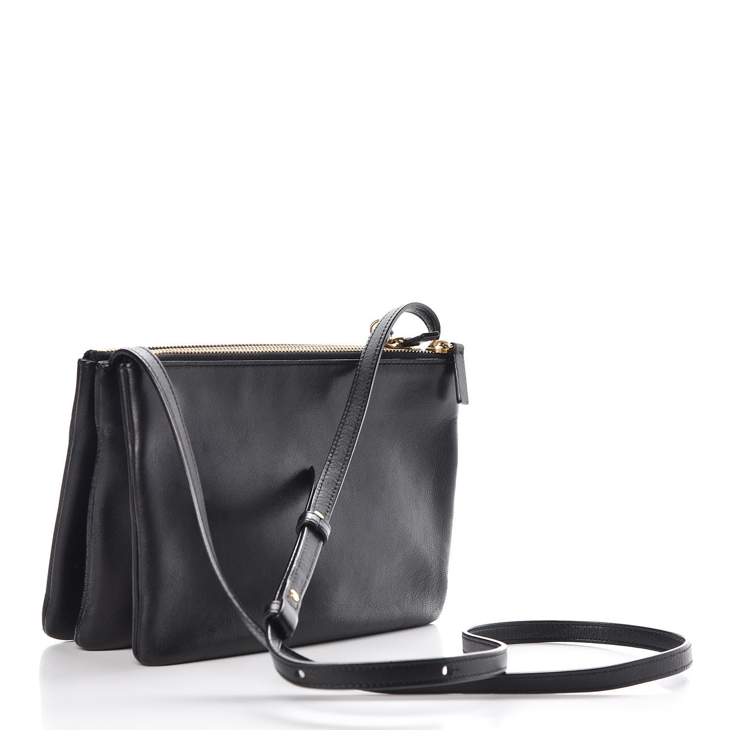 Celine Lambskin Small Trio Crossbody Bag Black 3 of 9