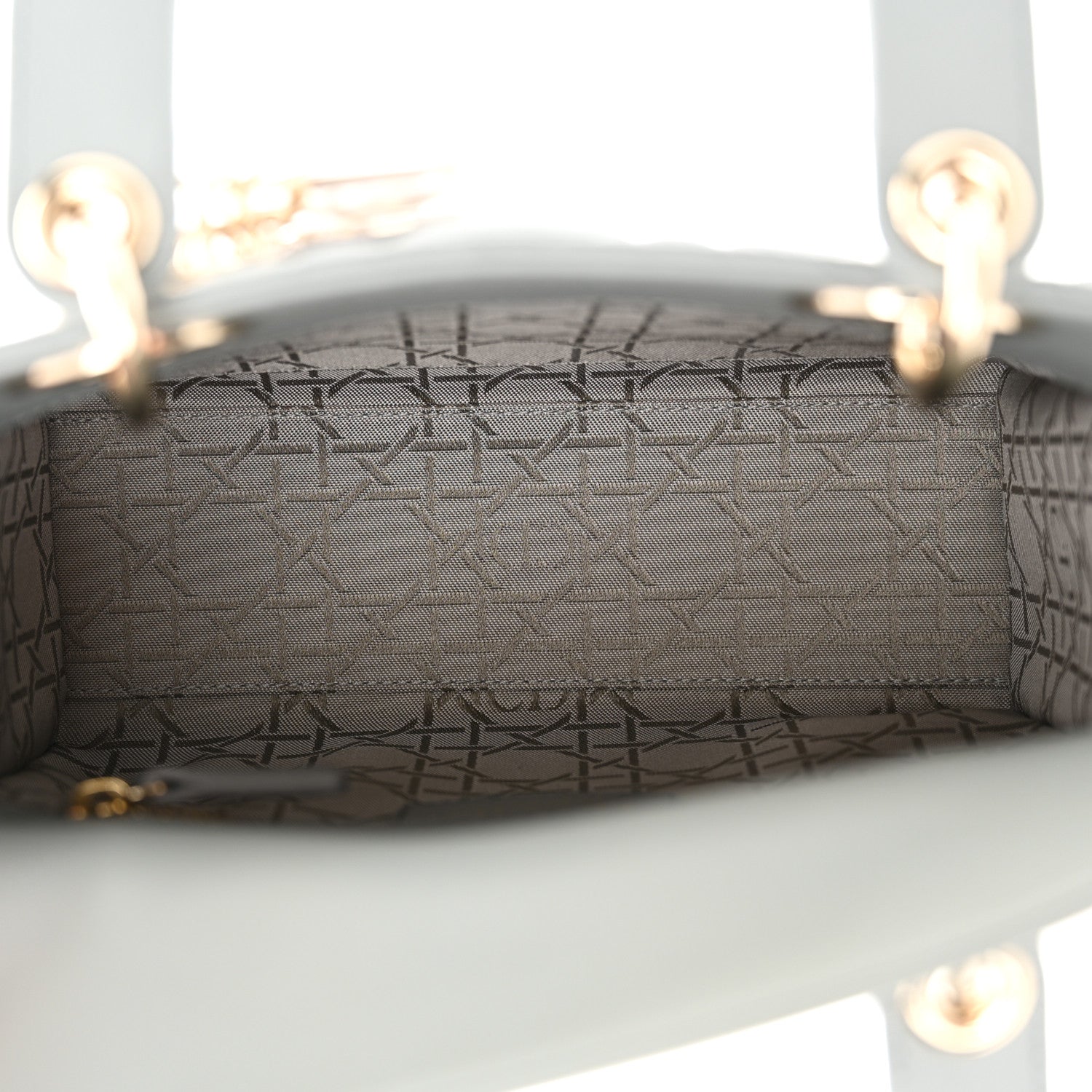 Christian Dior Lambskin Cannage Small My ABCDior Lady Dior Grey 5 of 11