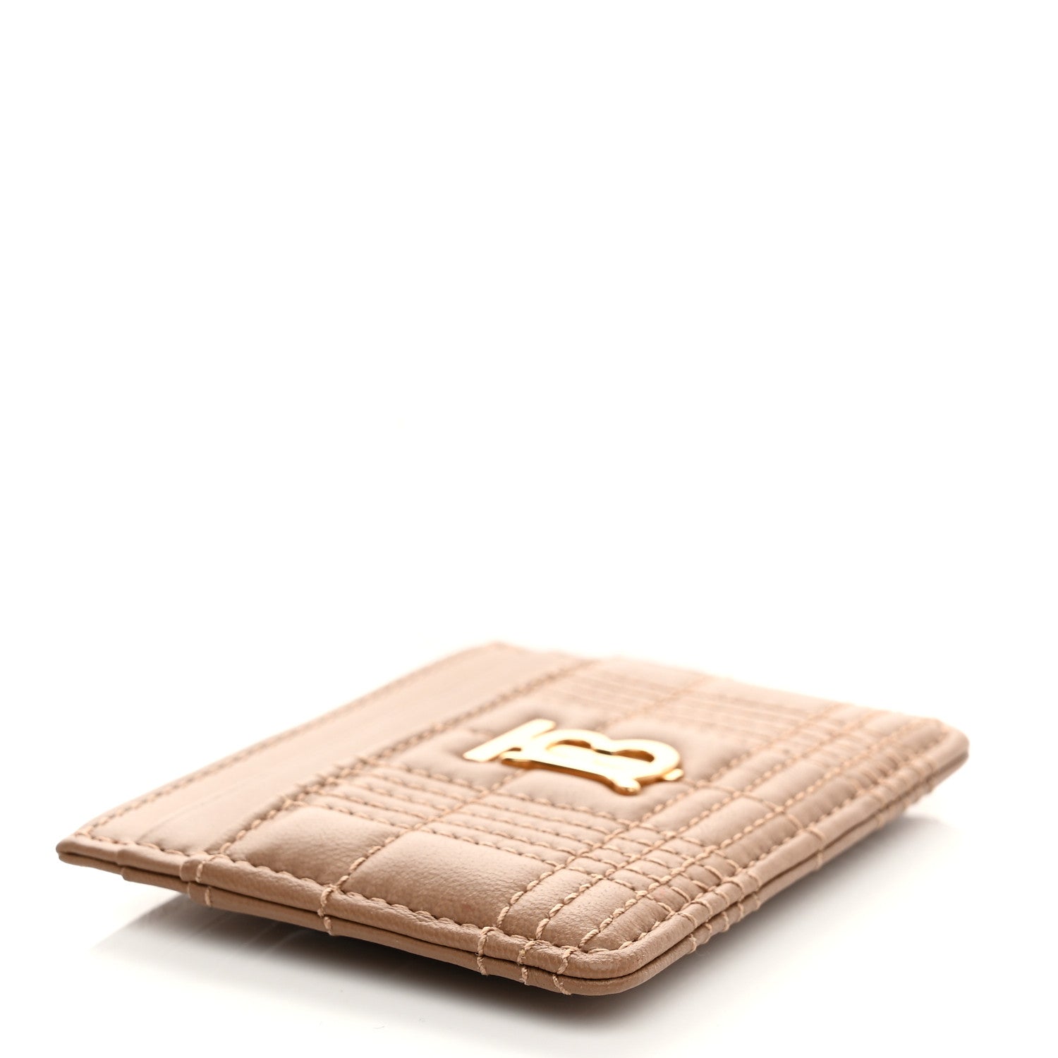 Burberry Lambskin Quilted Small Lola Card Holder Camel 4 of 7