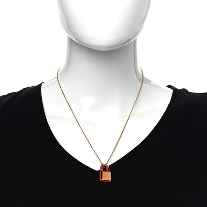 Hermes Swift Small O'Kelly Pendant Necklace Rouge De Coeur 2 of 5