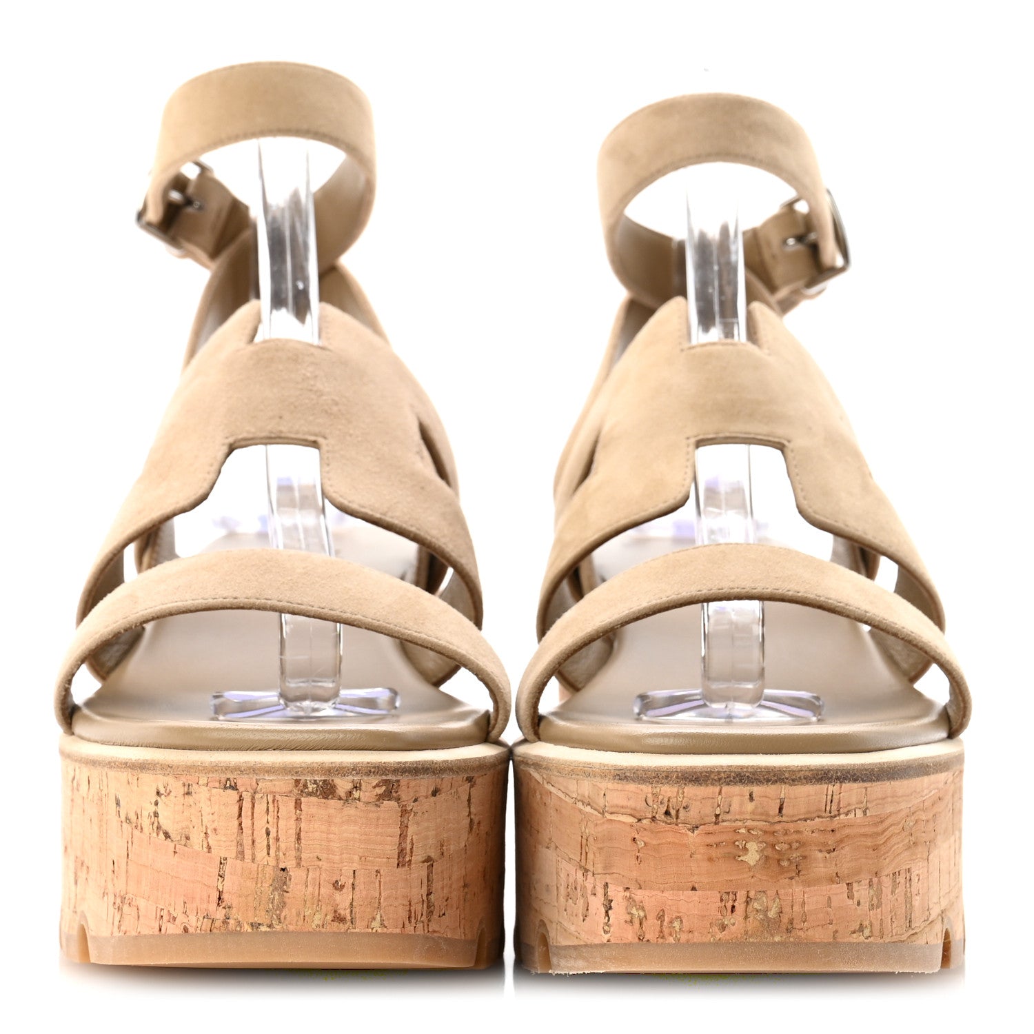 Saint Laurent Suede Goatskin Cork Havana 30 Sandals 40 Beige Argile 3 of 10