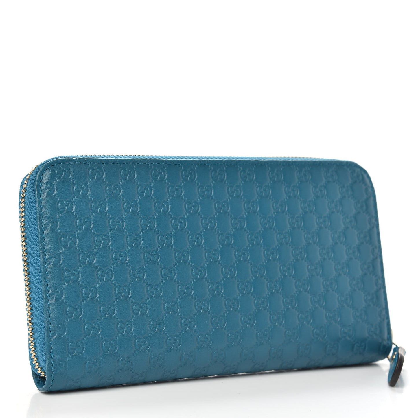 Microguccissima Zip Around Wallet Deep Cobalt