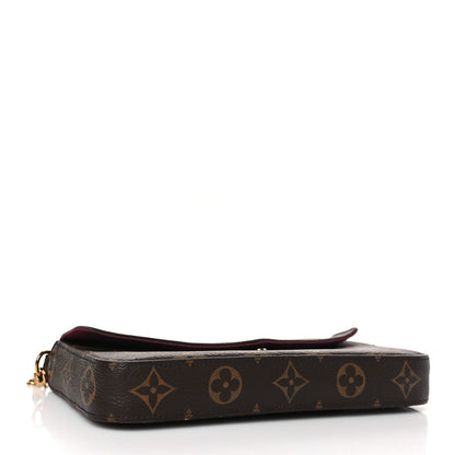 Louis Vuitton Monogram Pochette Felicie Chain Wallet Fuchsia 5 of 11