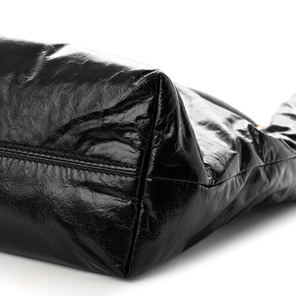 Saint Laurent Crinkled Calfskin Cassandre Hobo Black 10 of 10