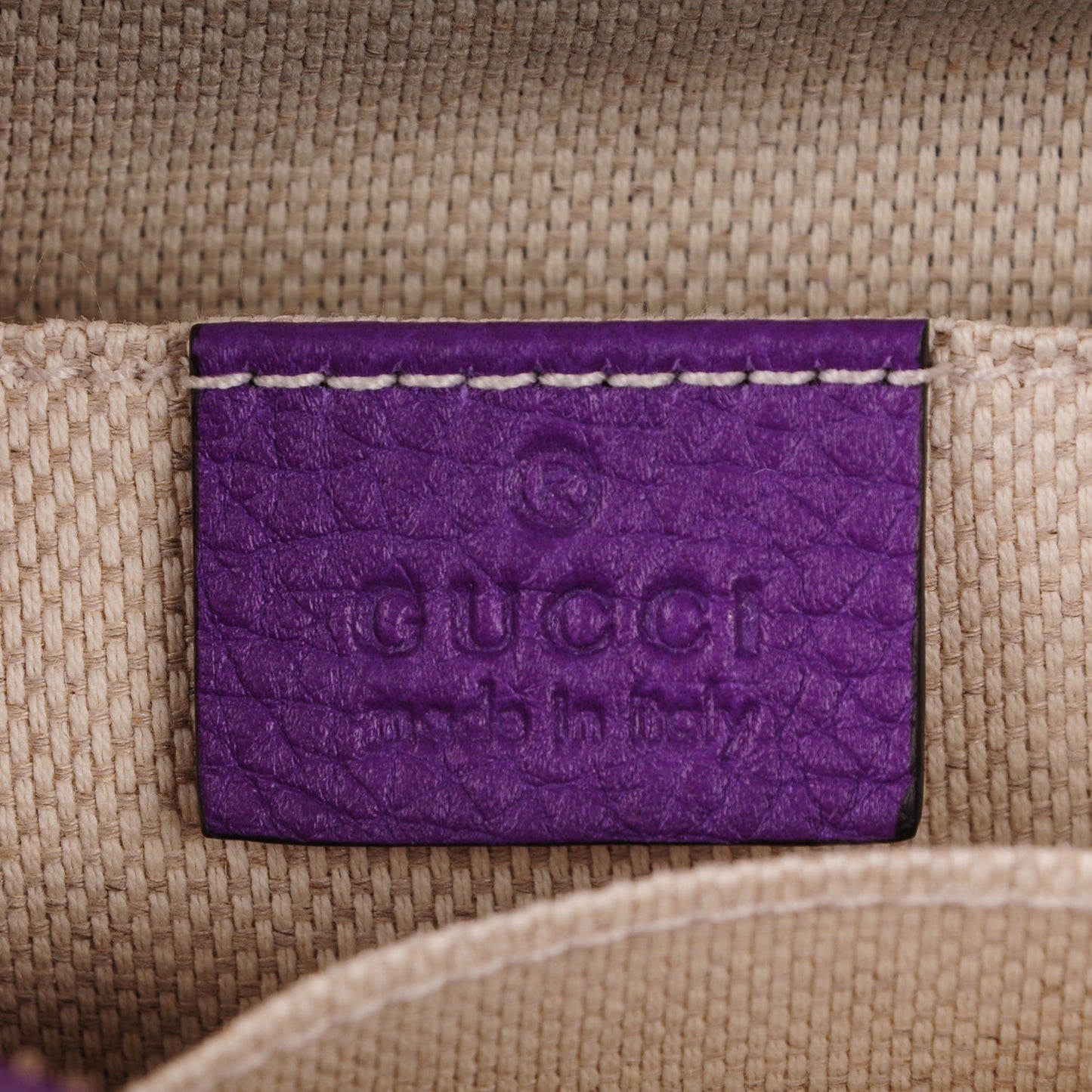 Pebbled Calfskin Small Soho Disco Bag Shine Purple