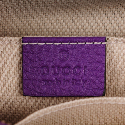 Gucci Pebbled Calfskin Small Soho Disco Bag Shine Purple 6 of 7