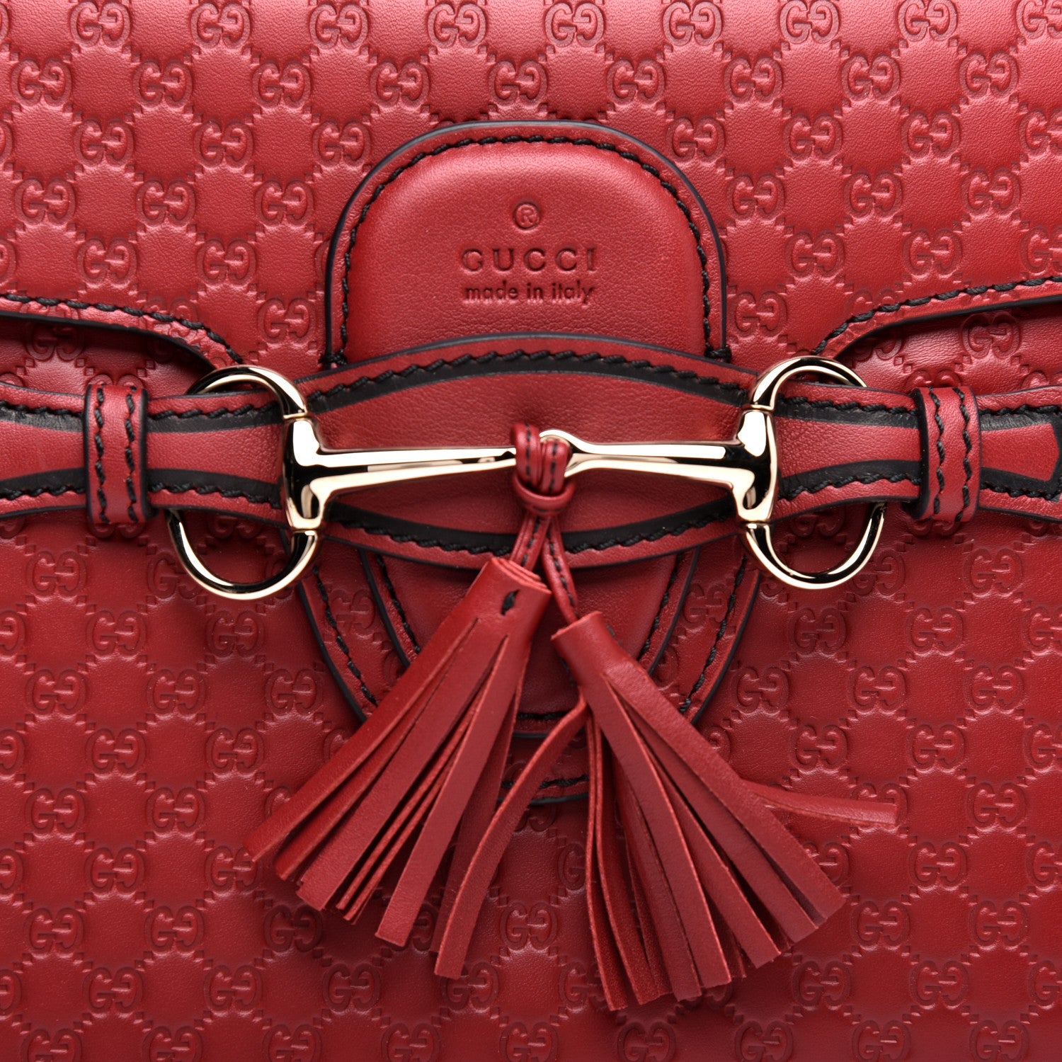 Gucci Microguccissima Medium Emily Chain Shoulder Bag Red 11 of 12