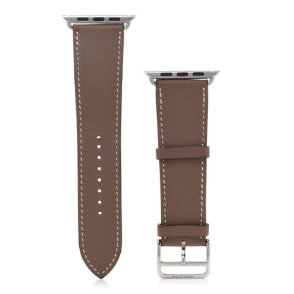 Hermes Swift 42mm Apple Watch Single Tour Band Etoupe 1 of 10