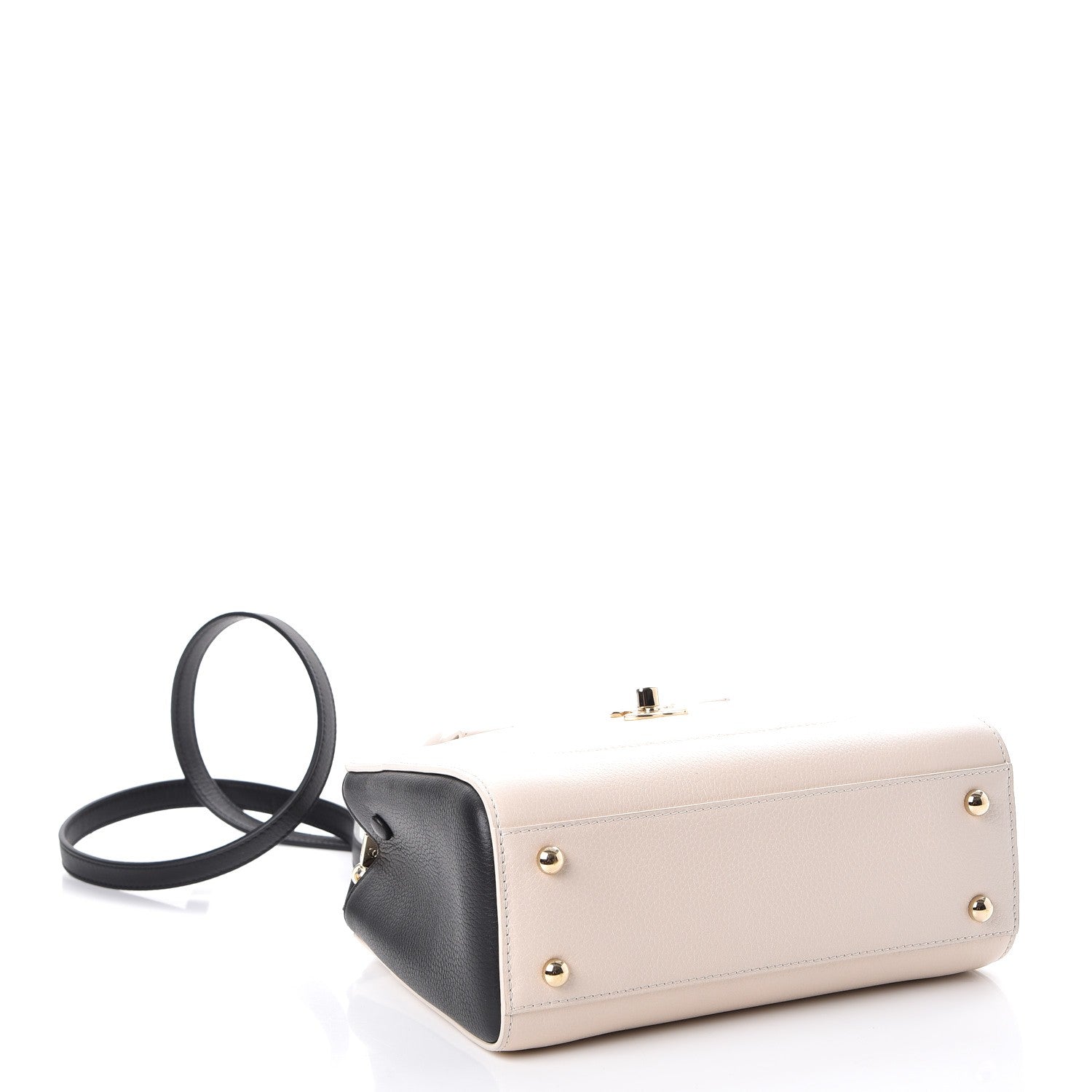 Chanel Grained Calfskin Mini Bi-Color Neo Executive Shopper Tote White Black 4 of 7
