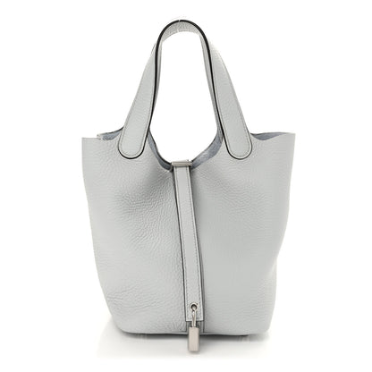 Hermes Taurillon Clemence Picotin Lock 18 PM Bleu Pale 1 of 11