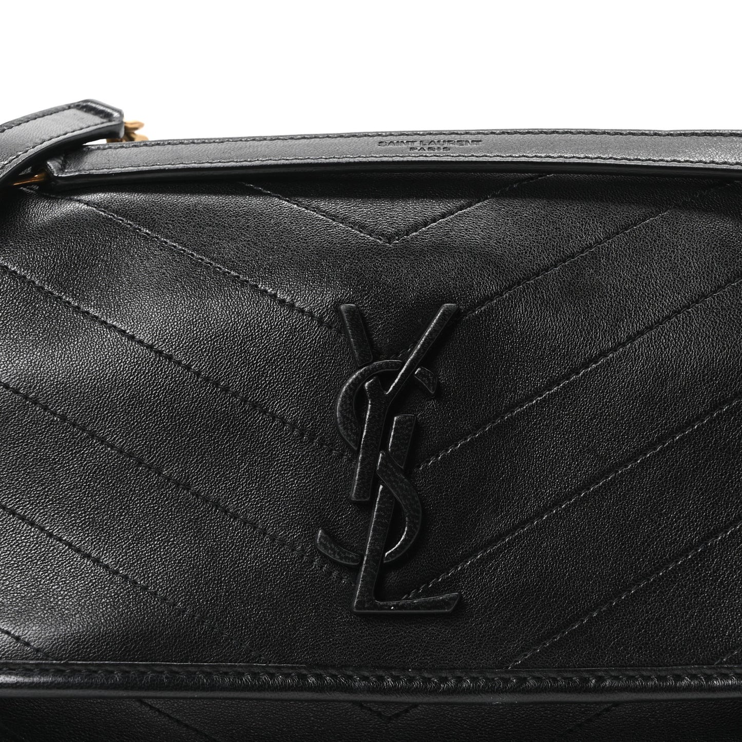 Lambskin Matelasse Monogram Medium Niki Chain Satchel Black
