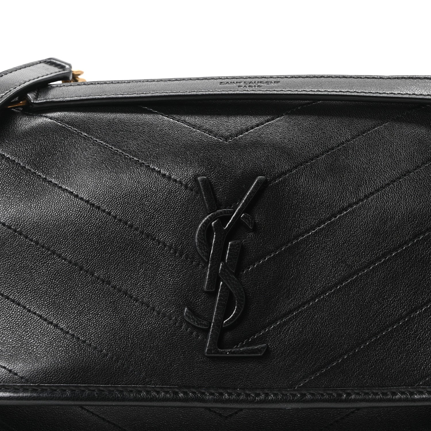 Saint Laurent Lambskin Matelasse Monogram Medium Niki Chain Satchel Black 7 of 9