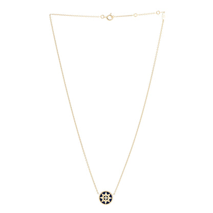 Christian Dior 18K Yellow Gold Diamond Lapis Lazuli Rose Des Vents Necklace 3 of 6