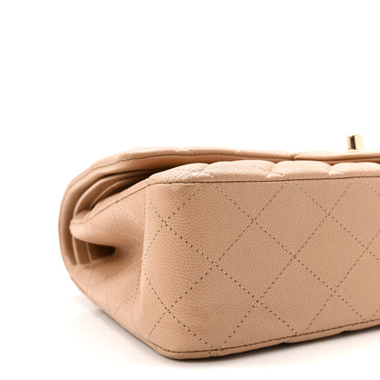 Chanel Caviar Quilted Medium Double Flap Dark Beige 9 of 11