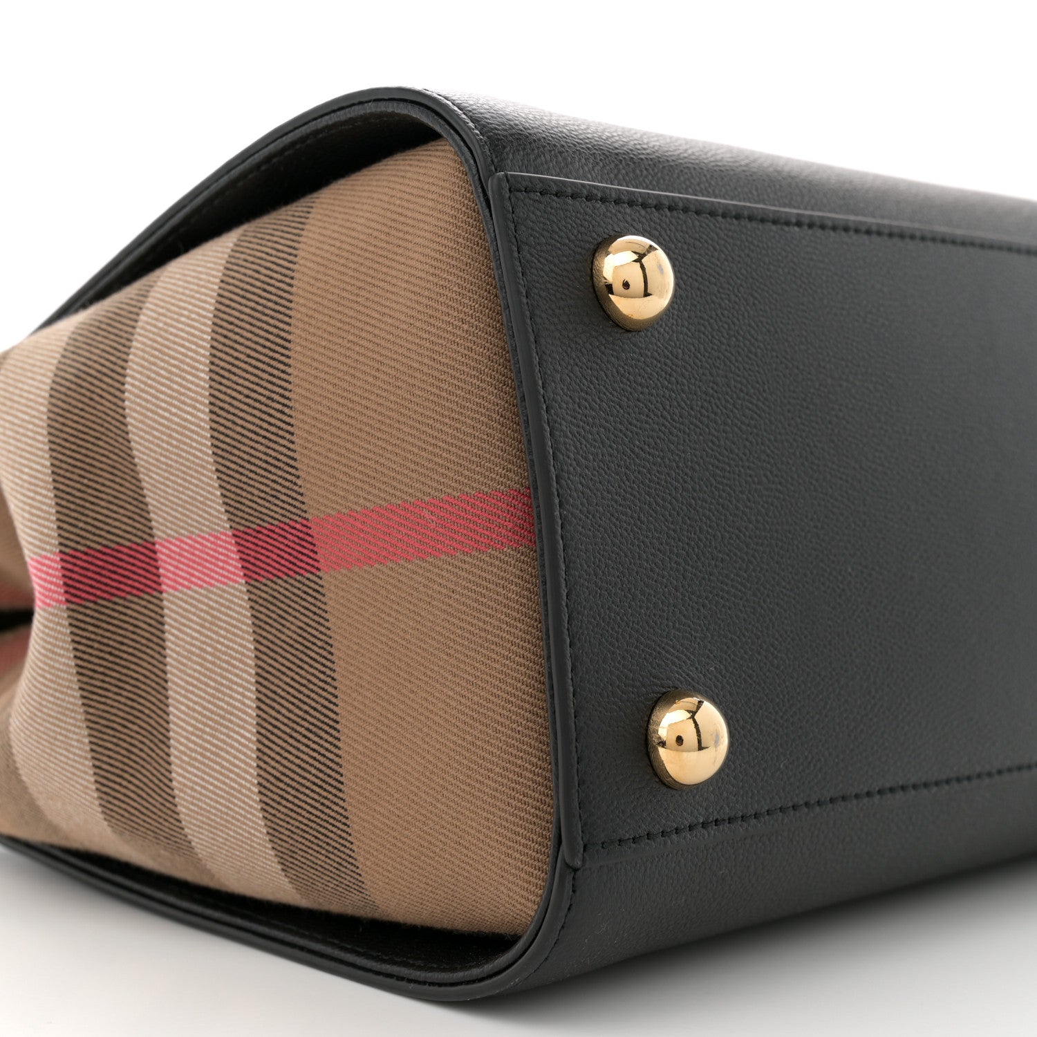 Burberry Calfskin Mega Check Small Banwell Tote Black 8 of 9