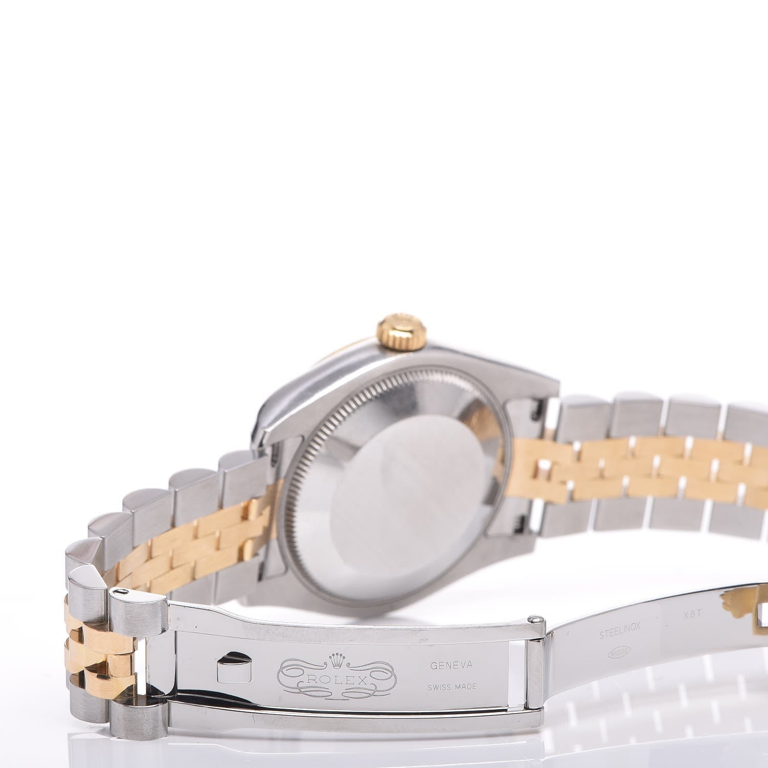 Rolex Stainless Steel 18K Yellow Gold Diamond 31mm Oyster Perpetual Datejust Watch Champagne 178273 6 of 9