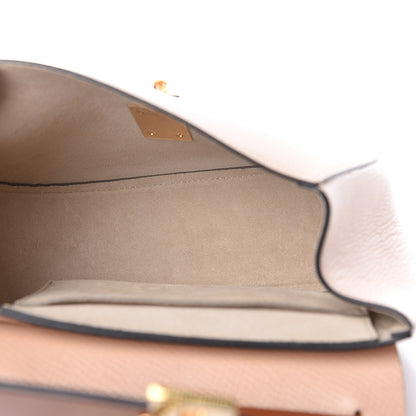 Chloe Grained Calfskin Lambskin Bi-Color Drew Shoulder Bag Powder Beige Mustard 5 of 12