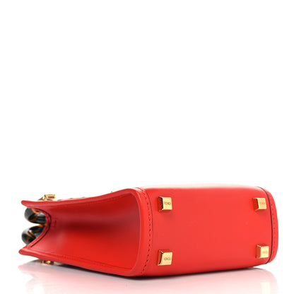 Fendi Vitello King Plexiglass Logo Embossed Mini Fendi Sunshine Shopper Tote Papavero 4 of 10