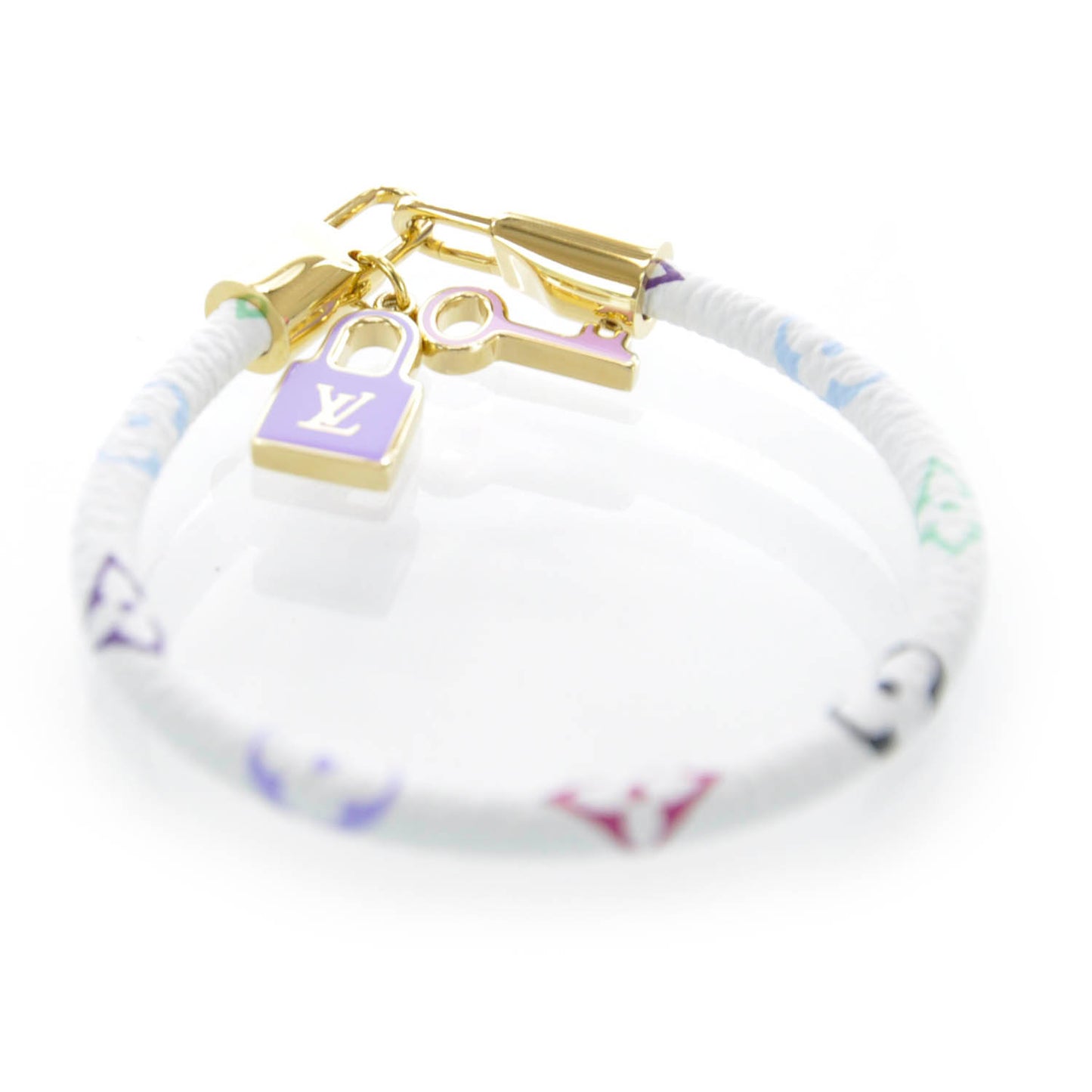 Monogram Multicolor Luck It Bracelet 19 White