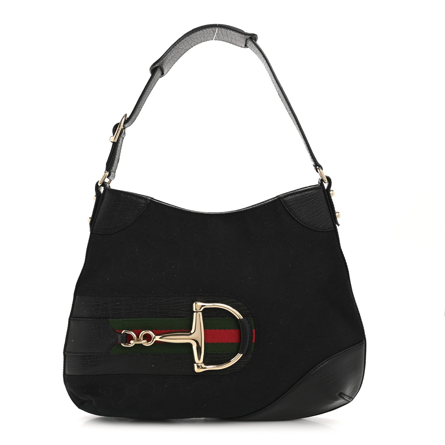 Gucci Monogram Web Hasler Hobo Black 1 of 11