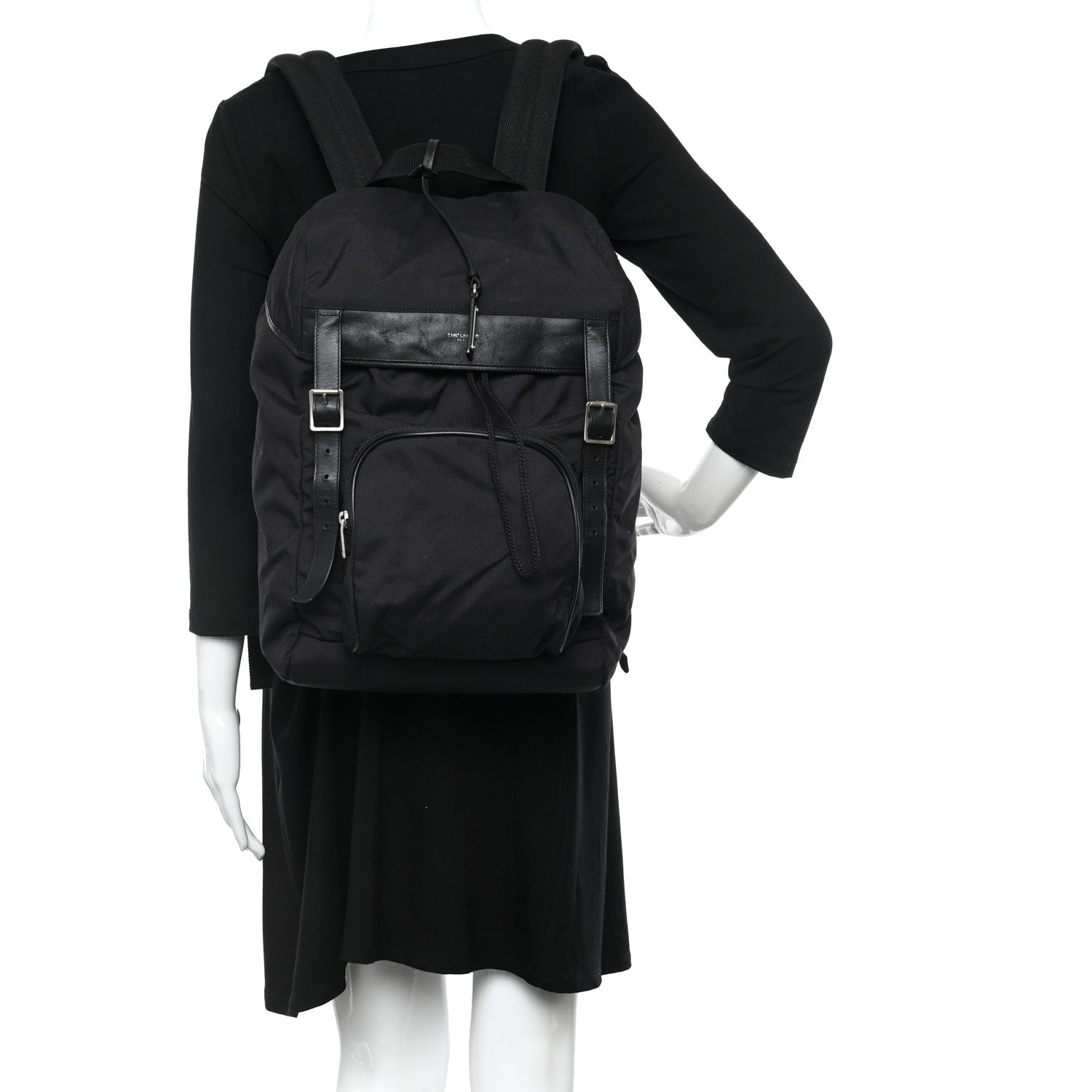 Saint Laurent Canvas Moon Backpack Black 2 of 11