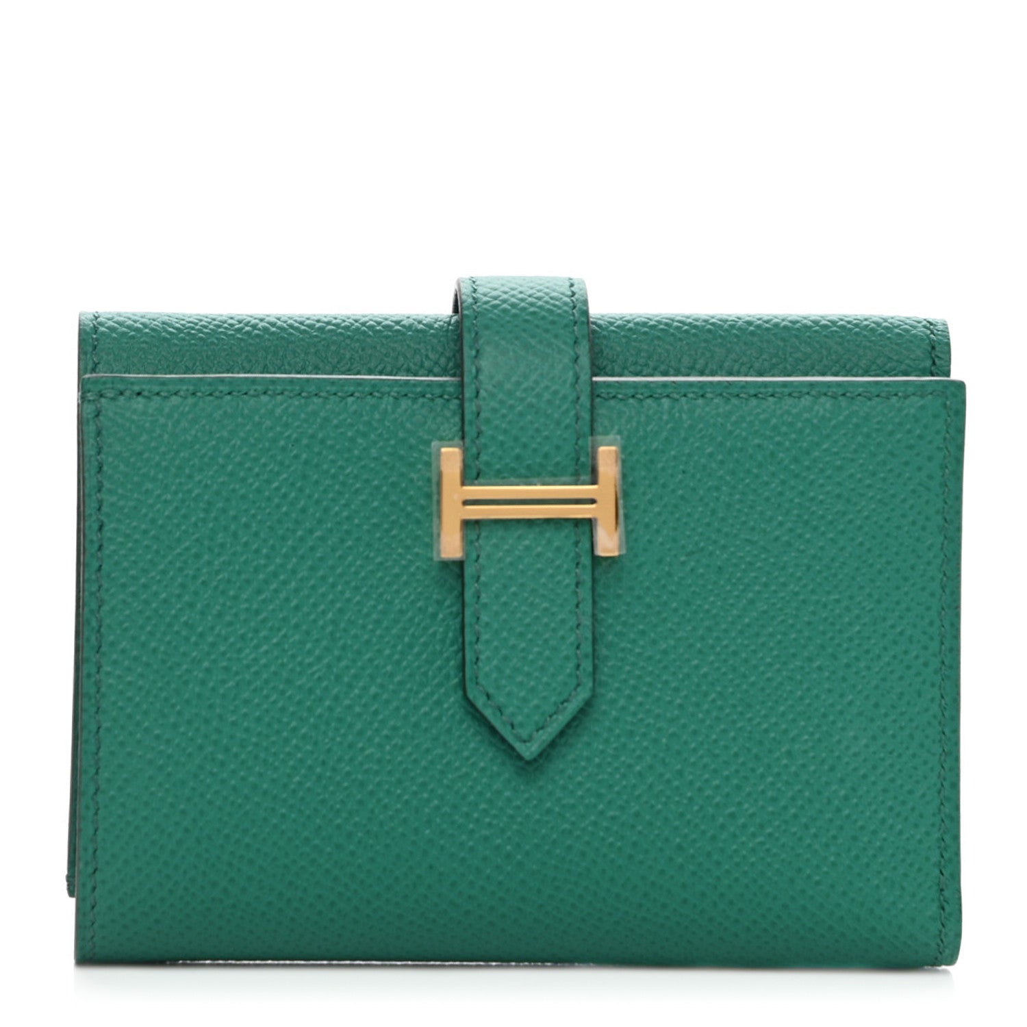 Hermes Epsom Tri-Fold Compact Bearn Wallet Vert Jade 1 of 9