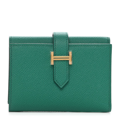 Hermes Epsom Tri-Fold Compact Bearn Wallet Vert Jade 1 of 9
