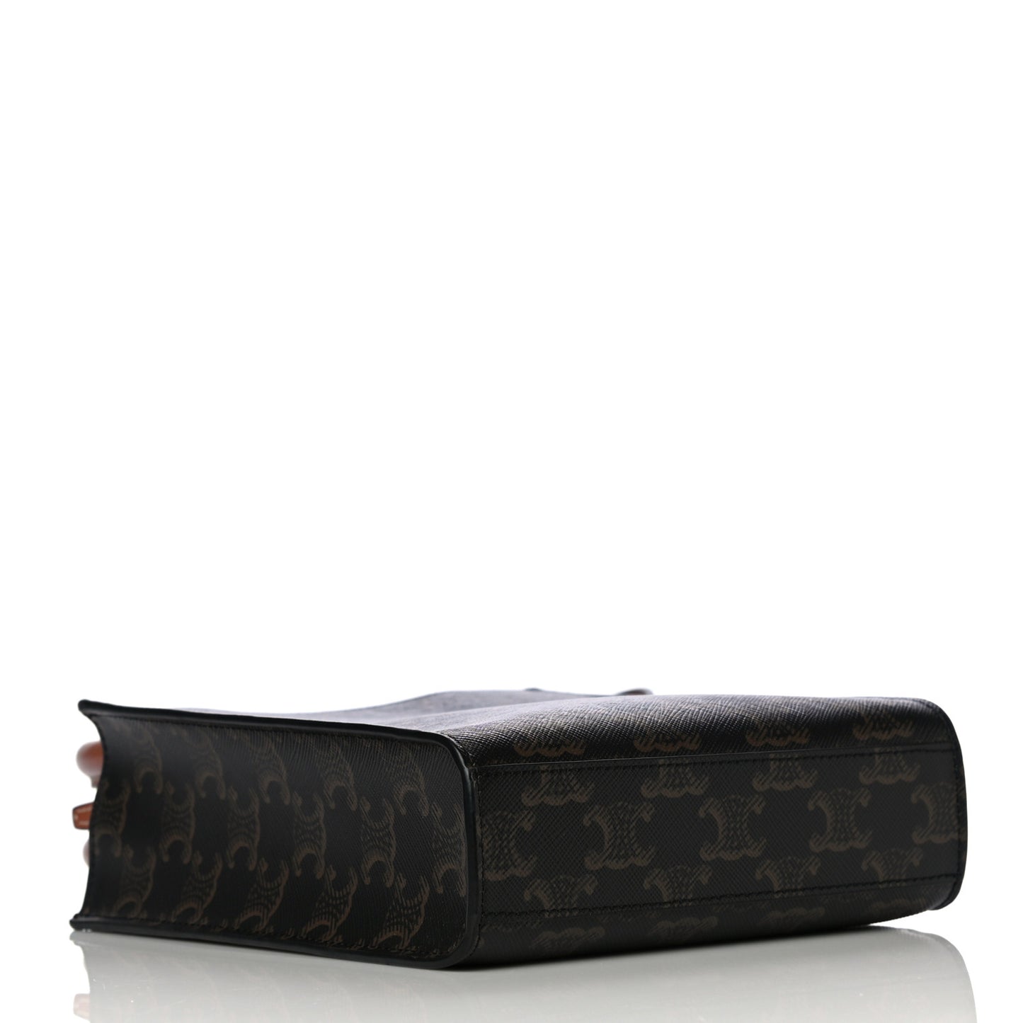 Triomphe Canvas Calfskin Mini Vertical Cabas Tan