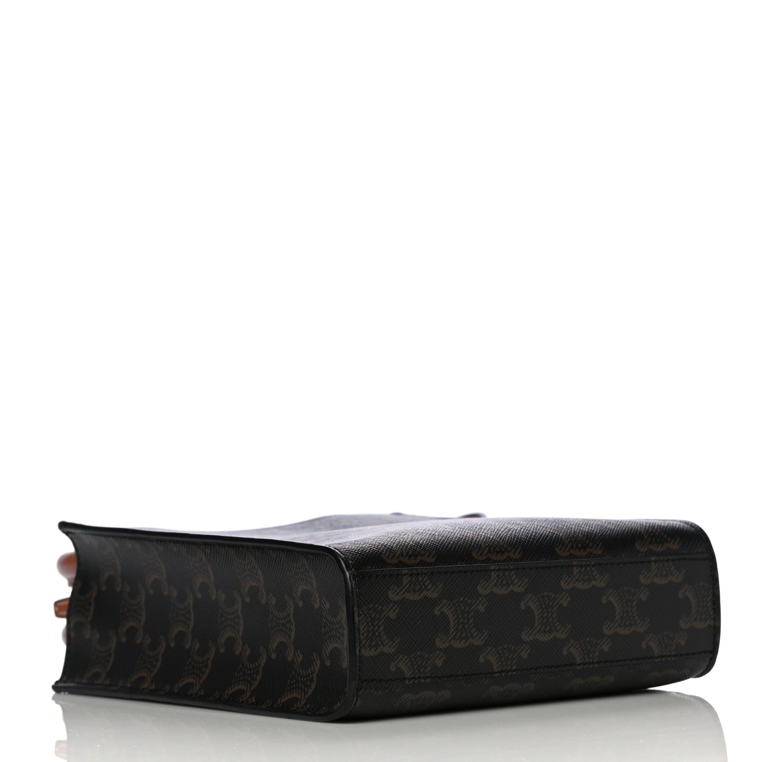 Celine Triomphe Canvas Calfskin Mini Vertical Cabas Tan 4 of 9