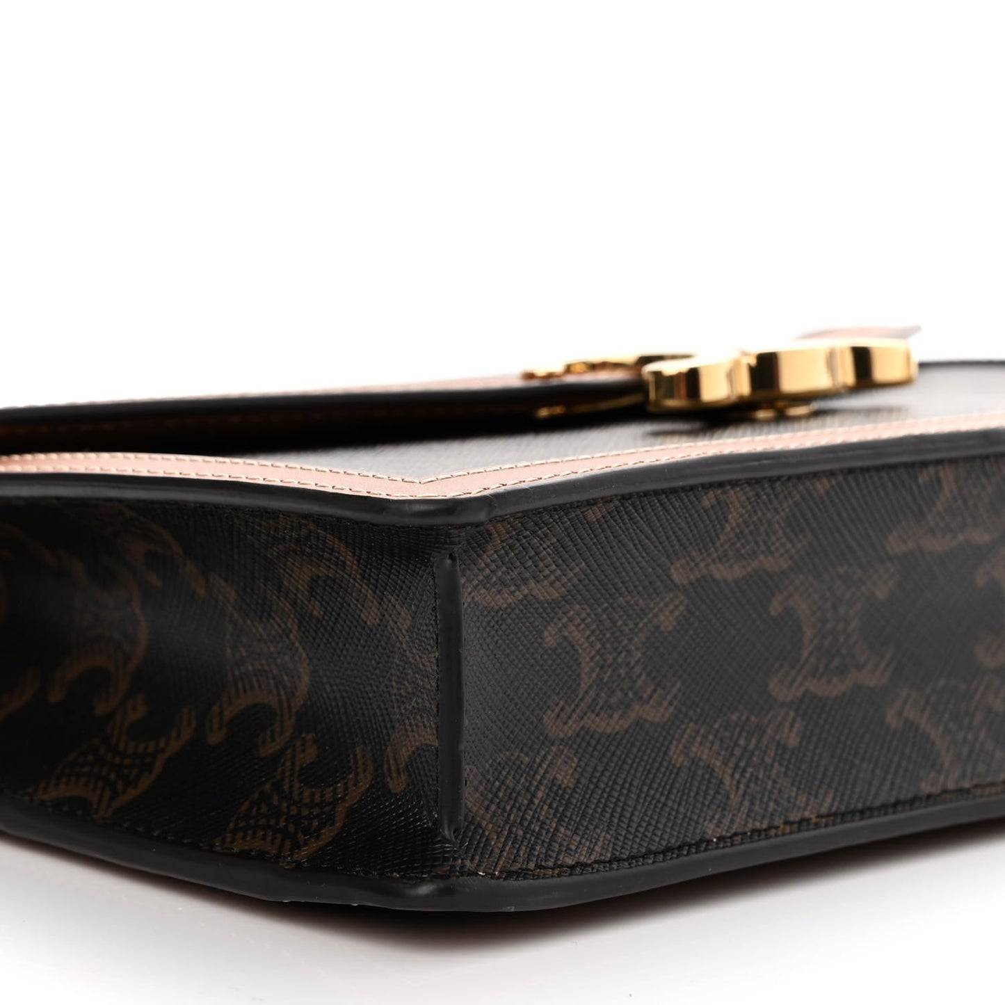 Triomphe Canvas Calfskin Margo Wallet on Chain Tan