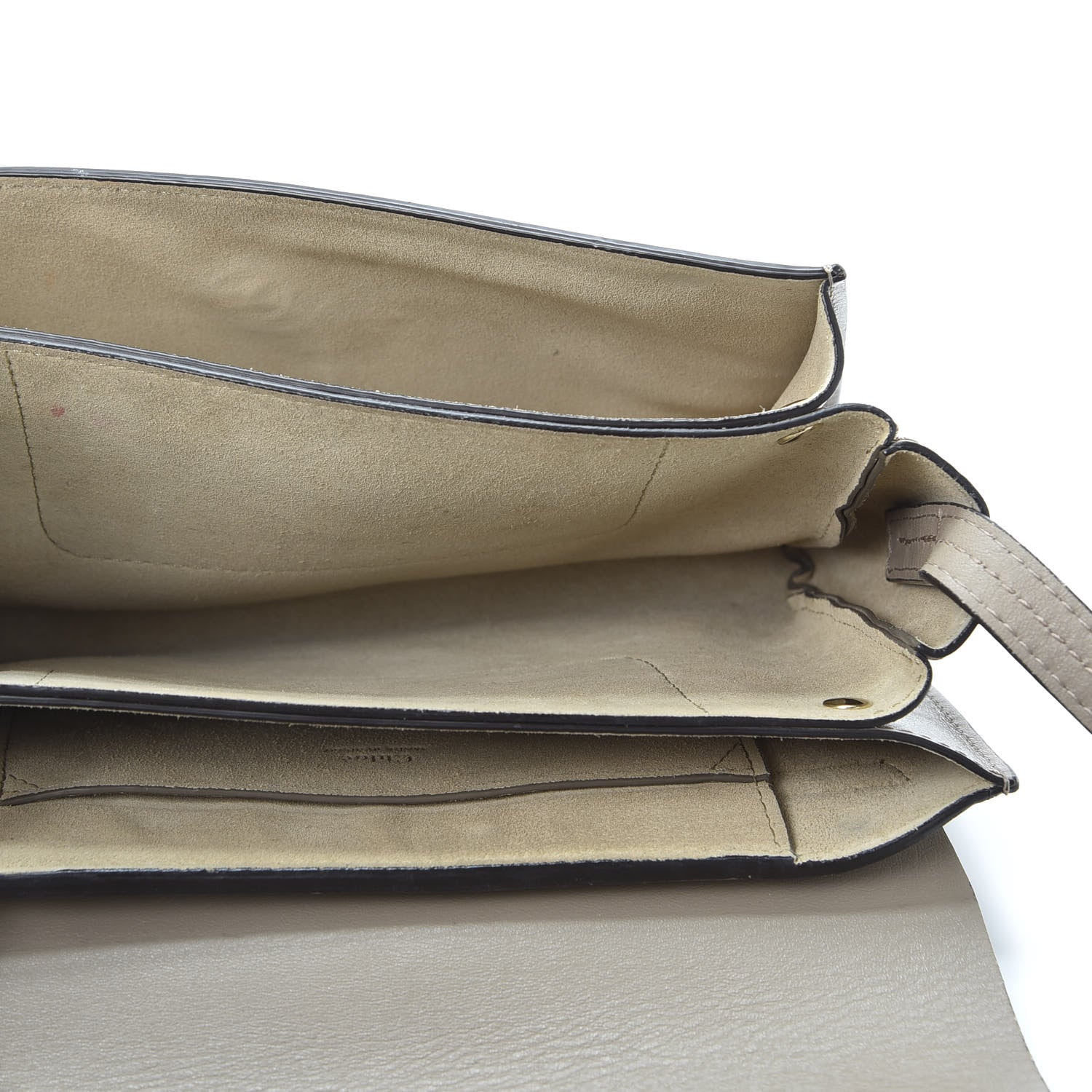 Chloe Suede Calfskin Small Faye Shoulder Bag Motty Grey 4 of 11