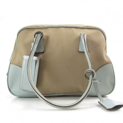 Prada Nappa Bauletto Beige Blue 1 of 12
