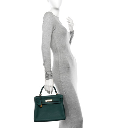 Hermes Taurillon Clemence Kelly Retourne 28 Malachite 2 of 12