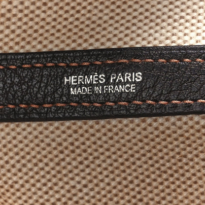 Hermes Buffle Skipper Toile Garden Party 36 MM Tote Marron Fonce 6 of 10