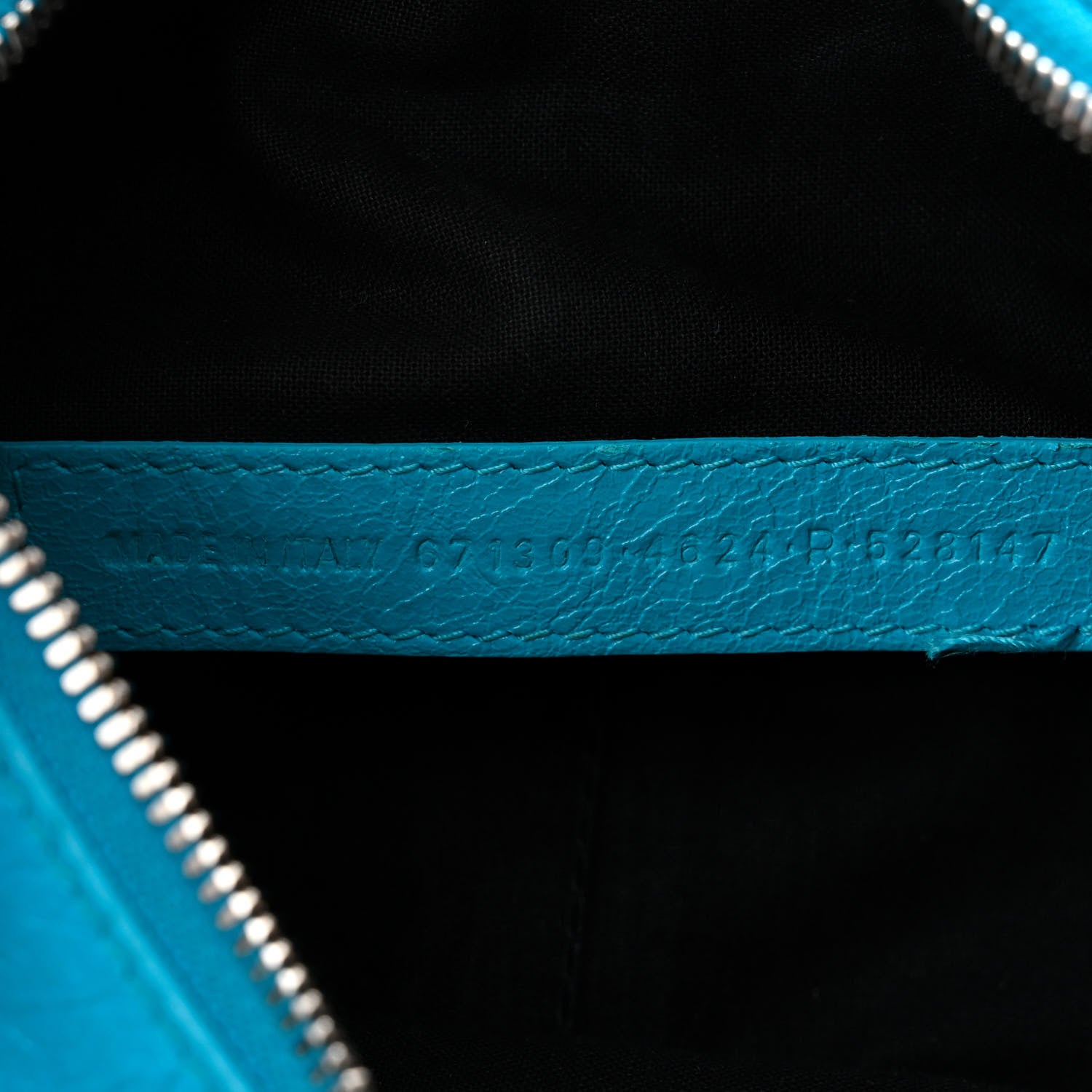 Balenciaga Agneau Arena Le Cagole Shoulder Bag XS Cyan 8 of 12