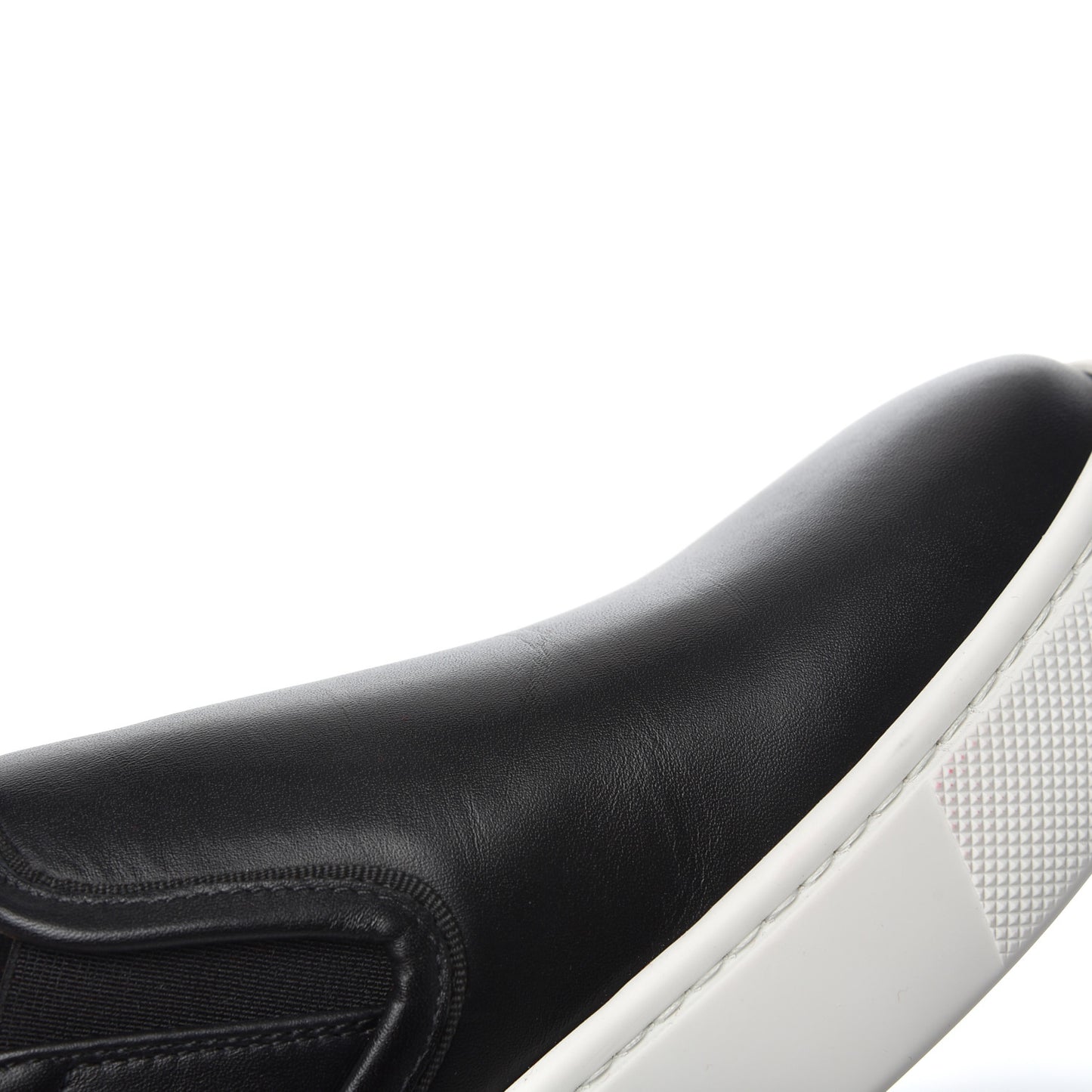 Calfskin Womens Masteral Platform Slip On Sneakers 38 Black