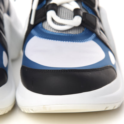 Louis Vuitton Calfskin Technical Nylon LV Archlight Sneakers 40 Blue Black Gris 12 of 16