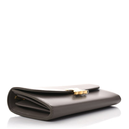 Celine Shiny Calfskin Large Triomphe Wallet Pebble 4 of 9