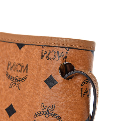 MCM Visetos Medium Liz Reversible Shopper Tote Cognac 9 of 19