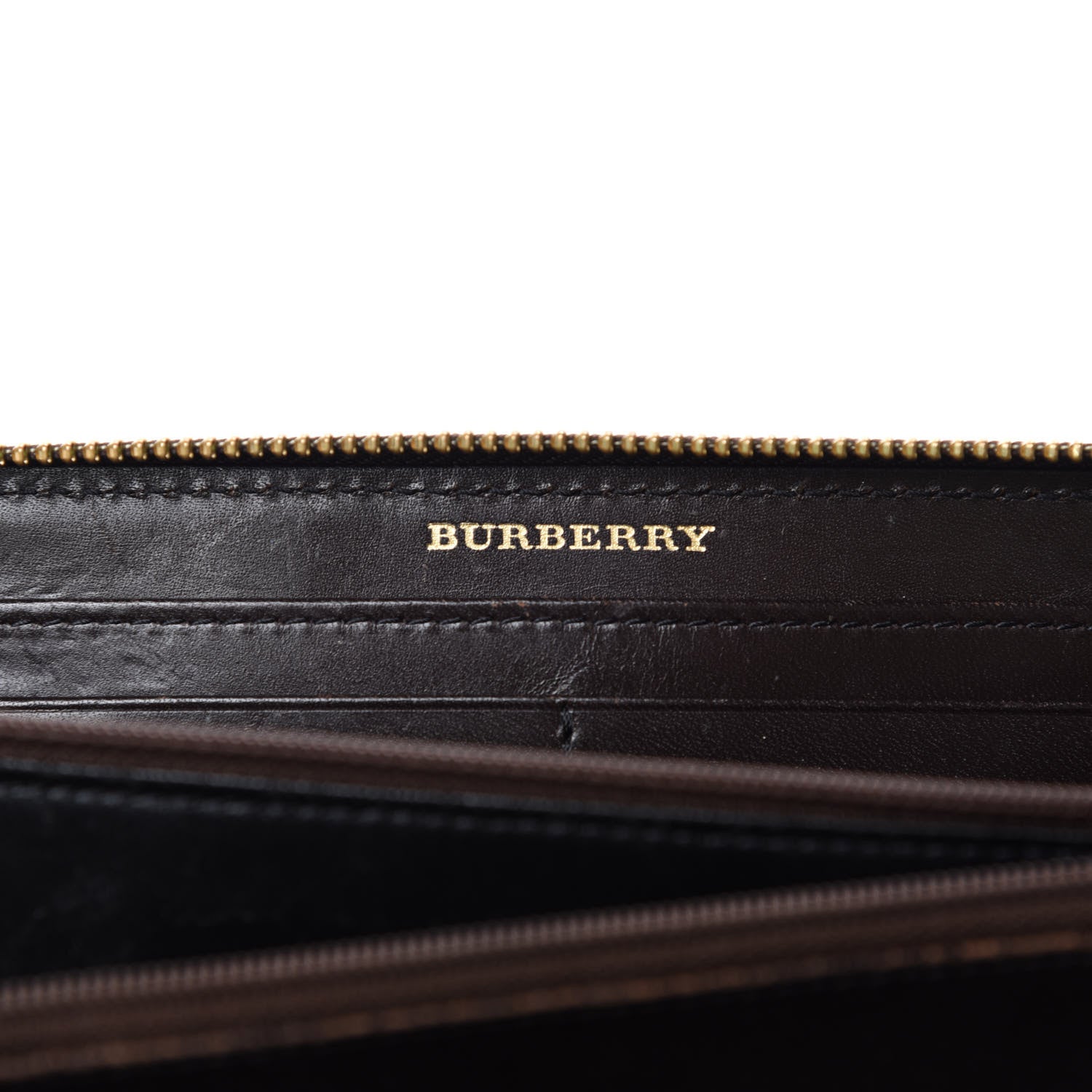 Burberry Haymarket Check Large Ziggy Zip Around Wallet Chocolate 6 of 8