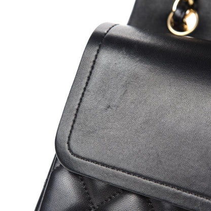 Chanel Lambskin Quilted Jumbo Double Flap Black 11 of 15