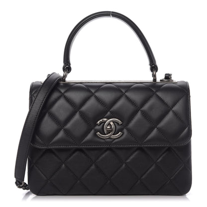 Chanel Lambskin Quilted Small Trendy CC Dual Handle Flap Bag Black 1 of 10