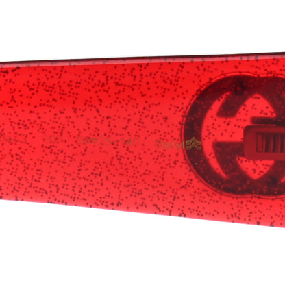 Gucci Acetate Square Frame Sunglasses GG0053S Glitter Red 5 of 11