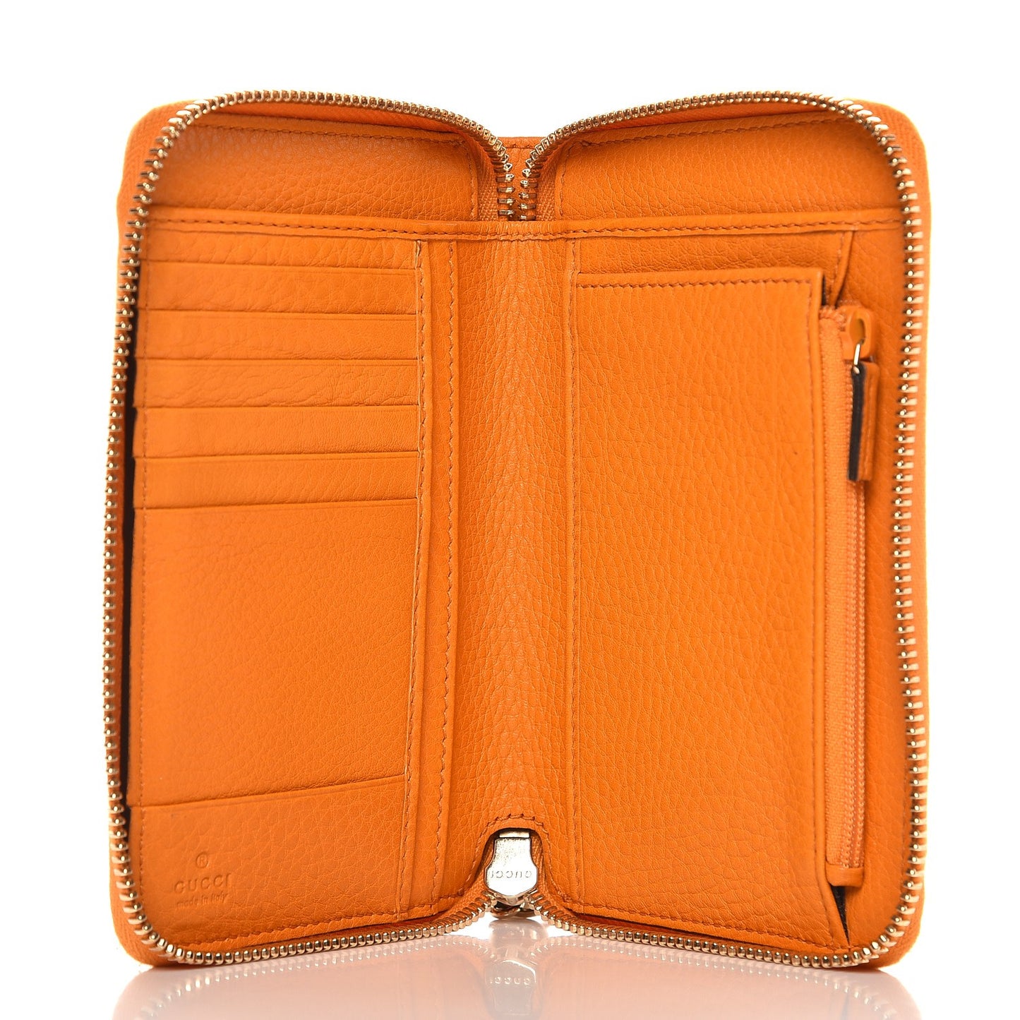 Pebbled Calfskin Medium Soho Zip Around Wallet Curcuma